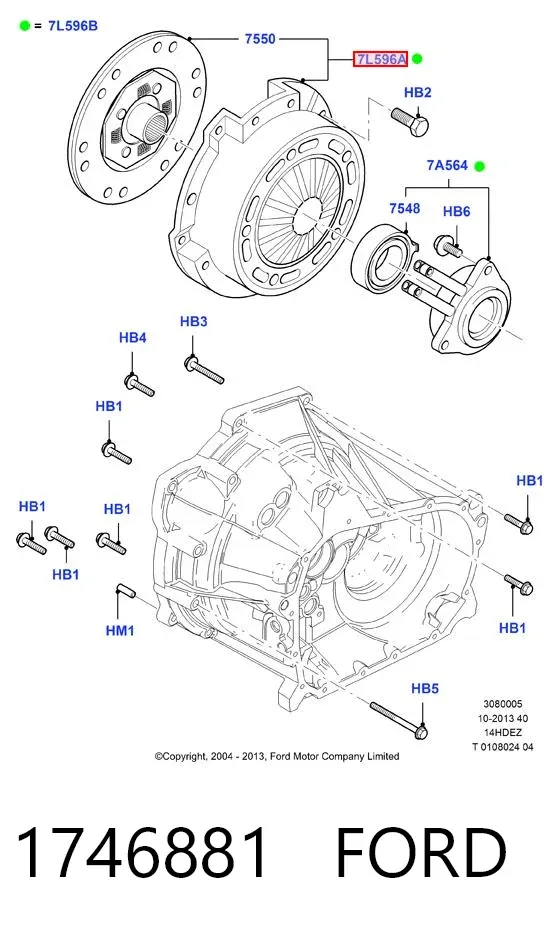 Embrague 1746881 Ford