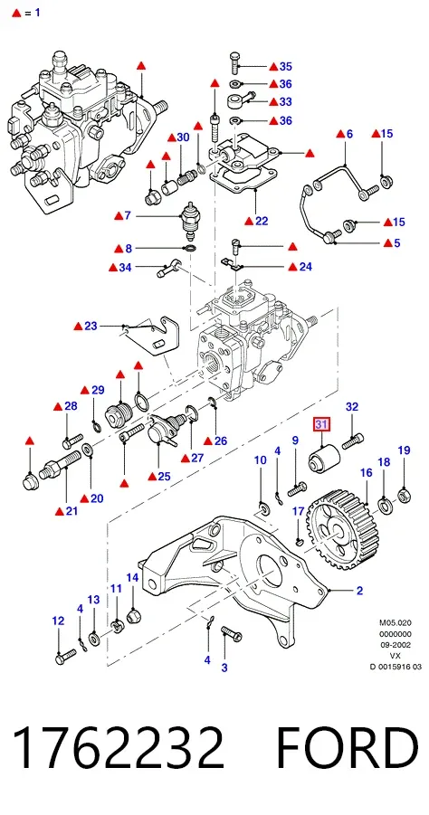 Polea correa distribución 1762232 Ford