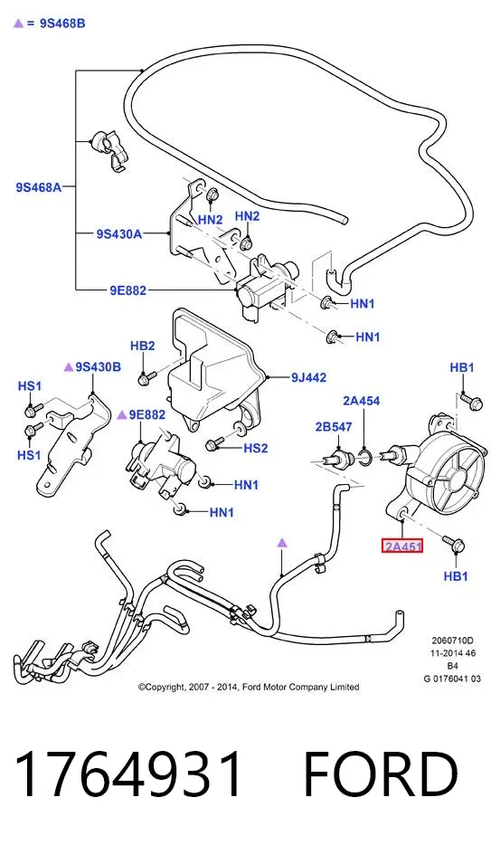 Bomba de vacío 1764931 Ford