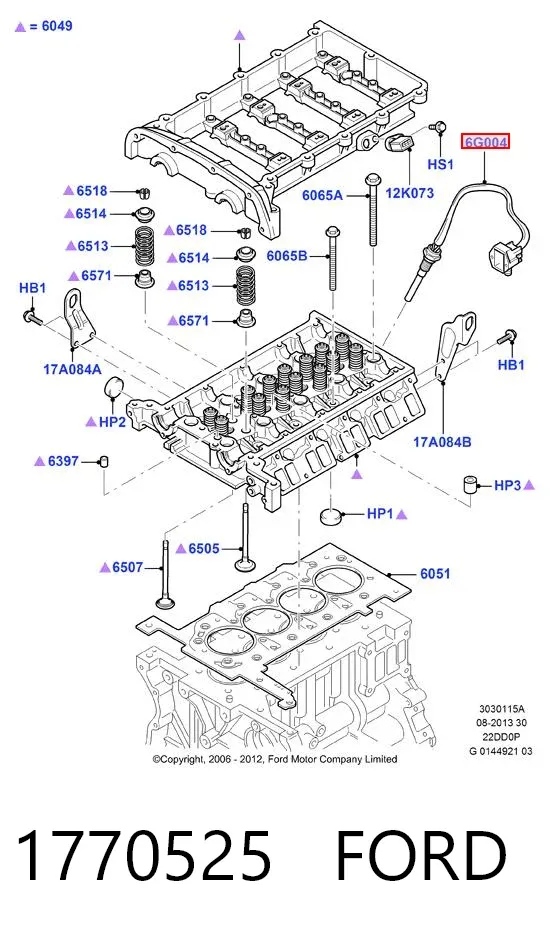 Sensor de temperatura 1770525 Ford