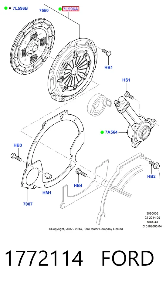 Embrague 1772114 Ford