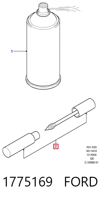 Lápiz de retoque 1775169 Ford