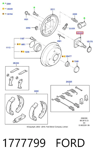 Mangueta trasera FORD 1777799