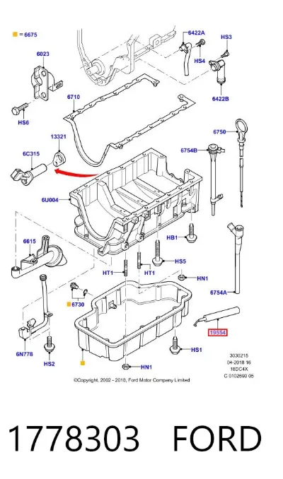 Sellador de motor resistente al calor FORD 1778303