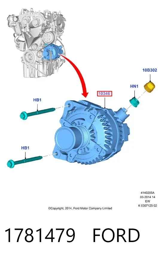 Alternador 1781479 Ford