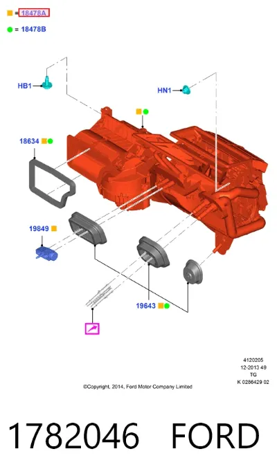 Caja de calefacción completa FORD 1782046