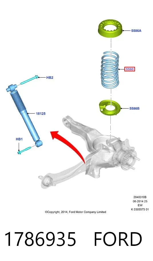 Muelle 1786935 Ford