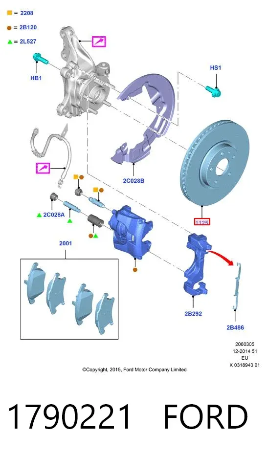 Disco de freno 1790221 Ford