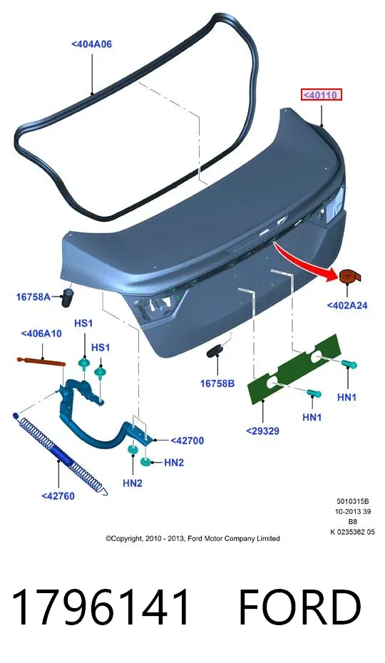 Tapa maletero Ford Focus III