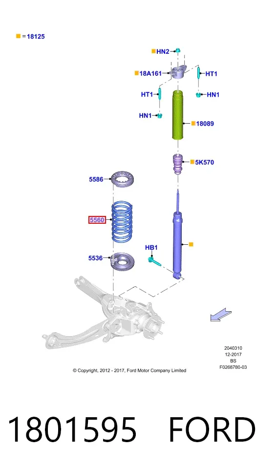 Muelle 1801595 Ford