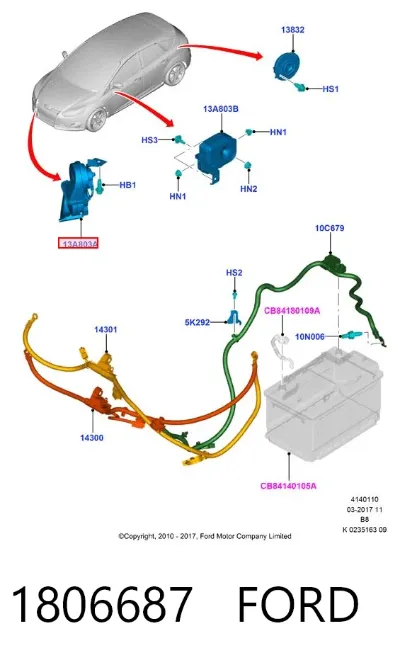 Claxon FORD 1806687