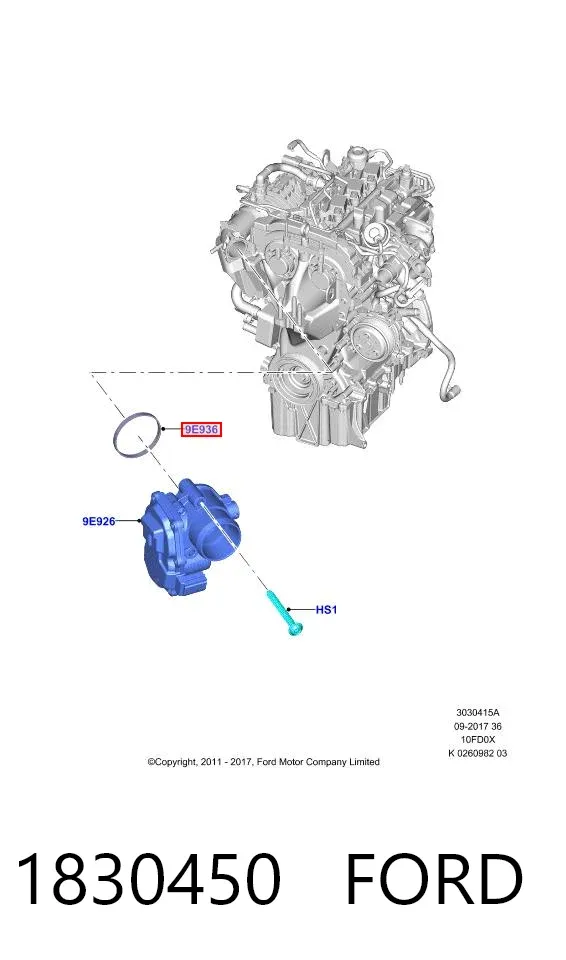 Junta de colector de admisión 1830450 Ford