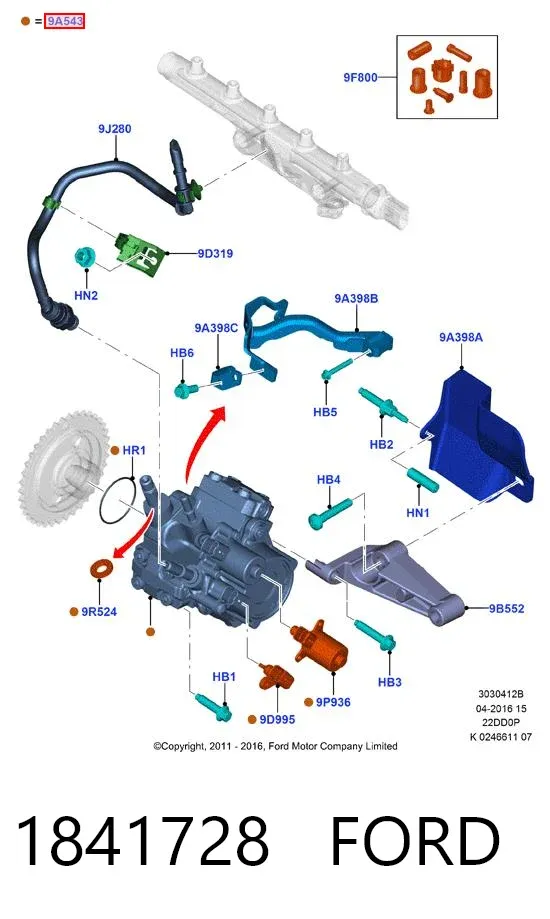 Bomba inyectora 1841728 Ford