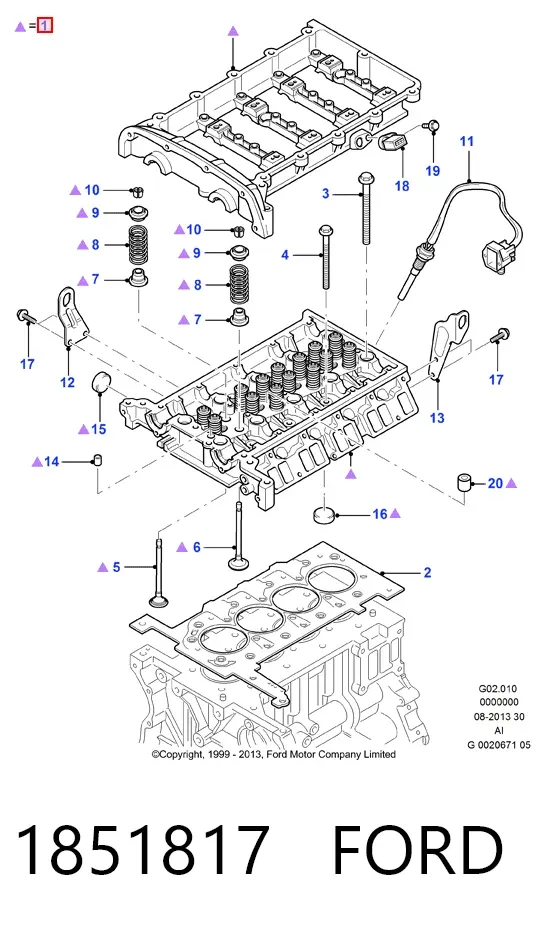 Culata 1851817 Ford