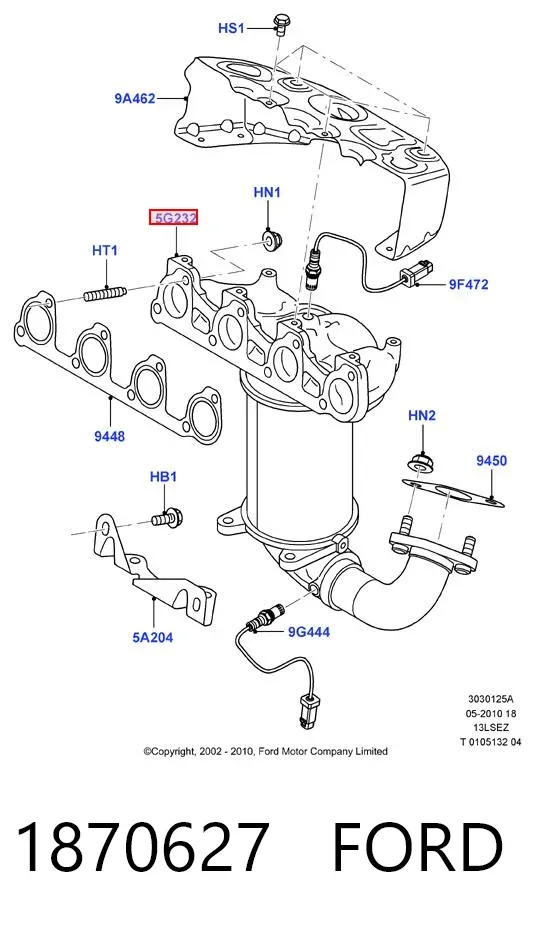 Catalizador 1870627 Ford