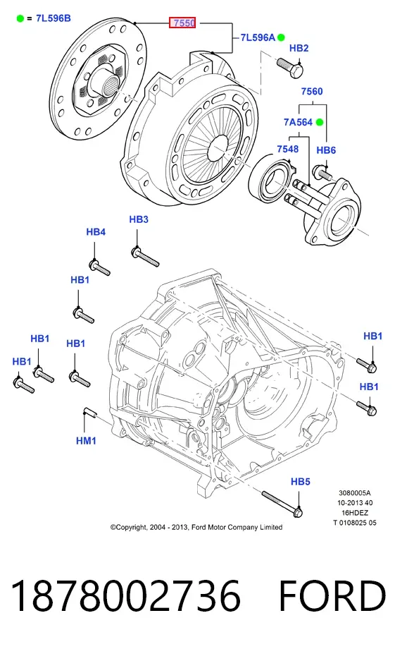 Disco de embrague 1878002736 Ford