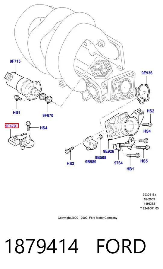 Sensor de presión del colector de admisión 1879414 Ford