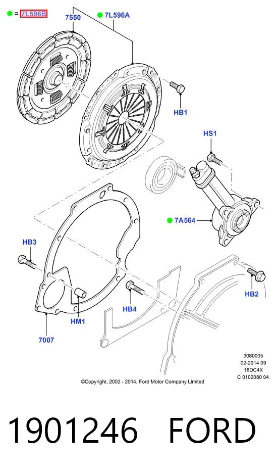 Embrague 1901246 Ford