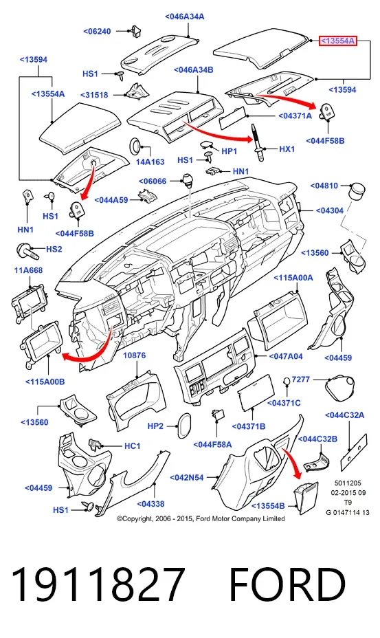 Tapa guantera Ford Transit VI