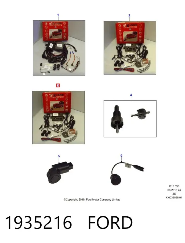 Kit de instalación de sensores de aparcamiento 1935216 Ford