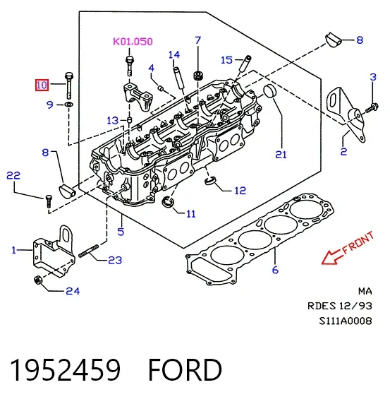 Tornillo culata Ford Maverick UDS, UNS