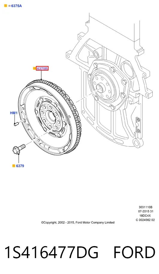 Volante motor 1S416477DG Ford
