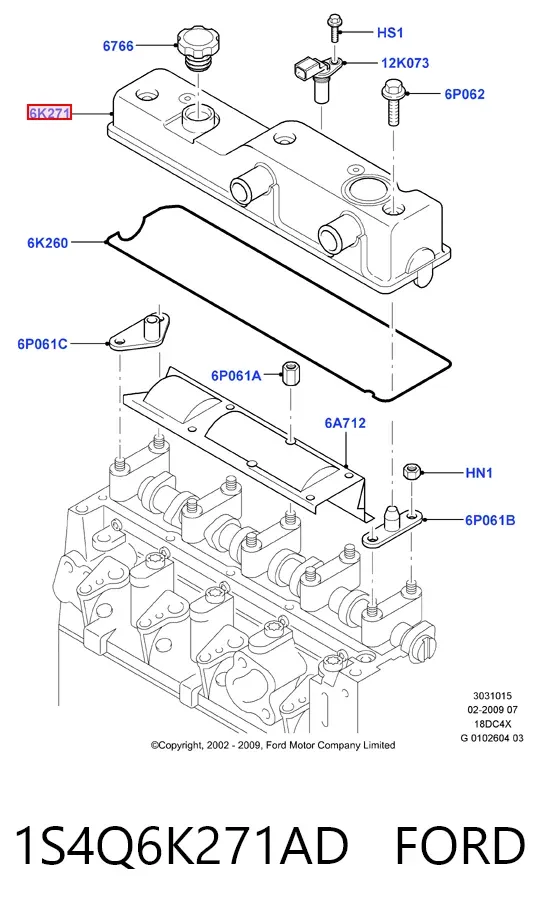  1S4Q6K271AD Ford