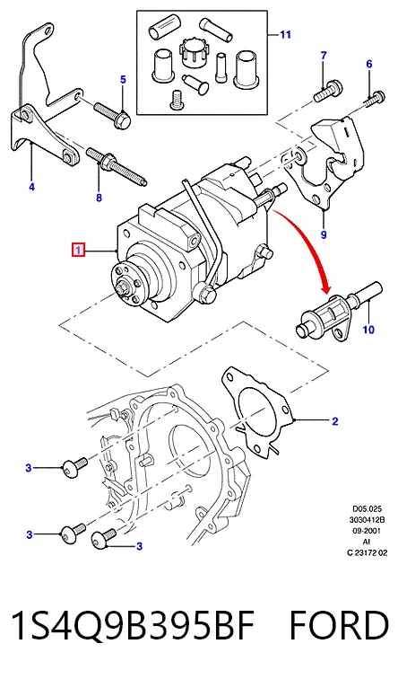 Bomba inyectora 1S4Q9B395BF Ford