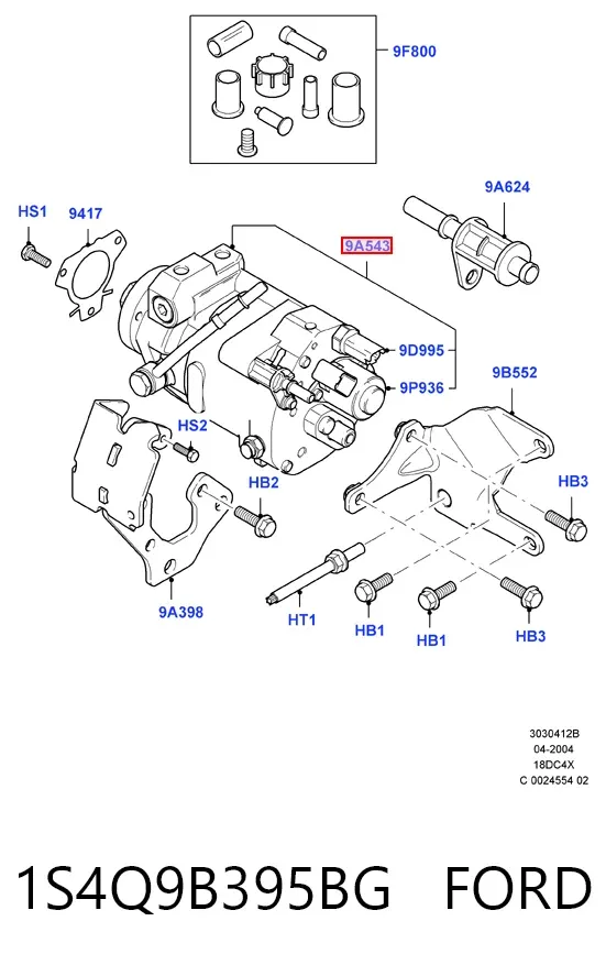 Bomba inyectora 1S4Q9B395BG Ford