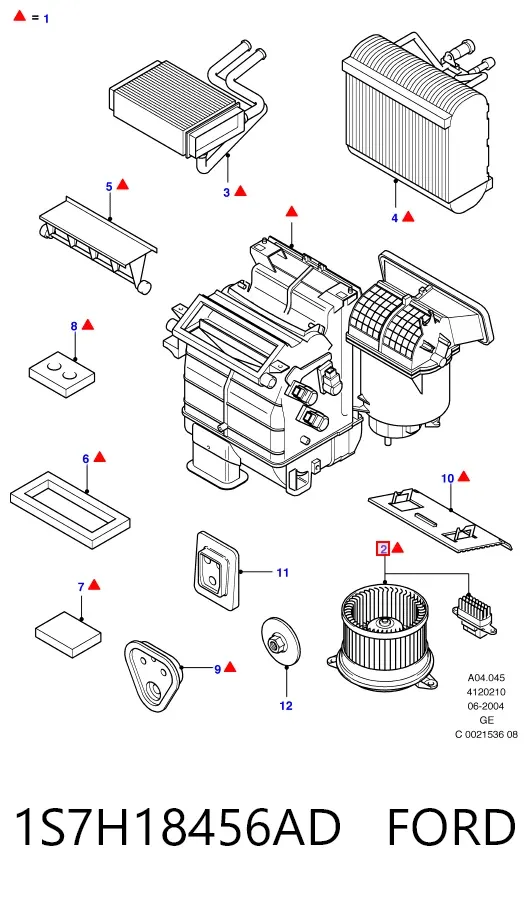 Ventilador habitáculo 1S7H18456AD Ford