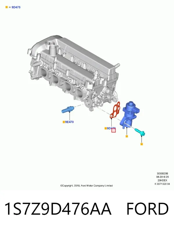 Junta de válvula EGR 1S7Z9D476AA Ford