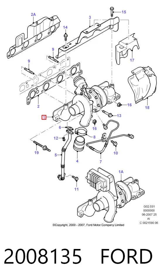 Turbocompresor 2008135 Ford