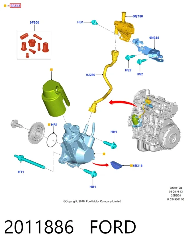 Bomba inyectora 2011886 Ford