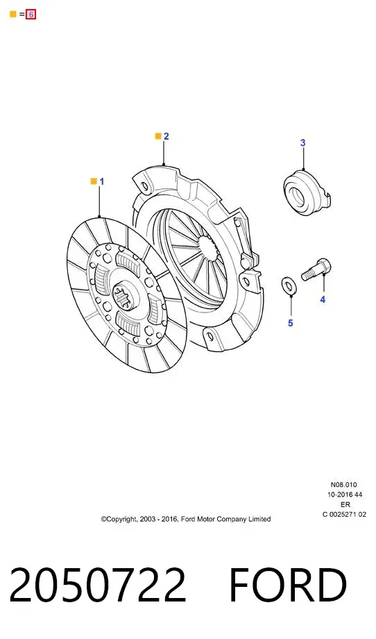 Embrague 2050722 Ford