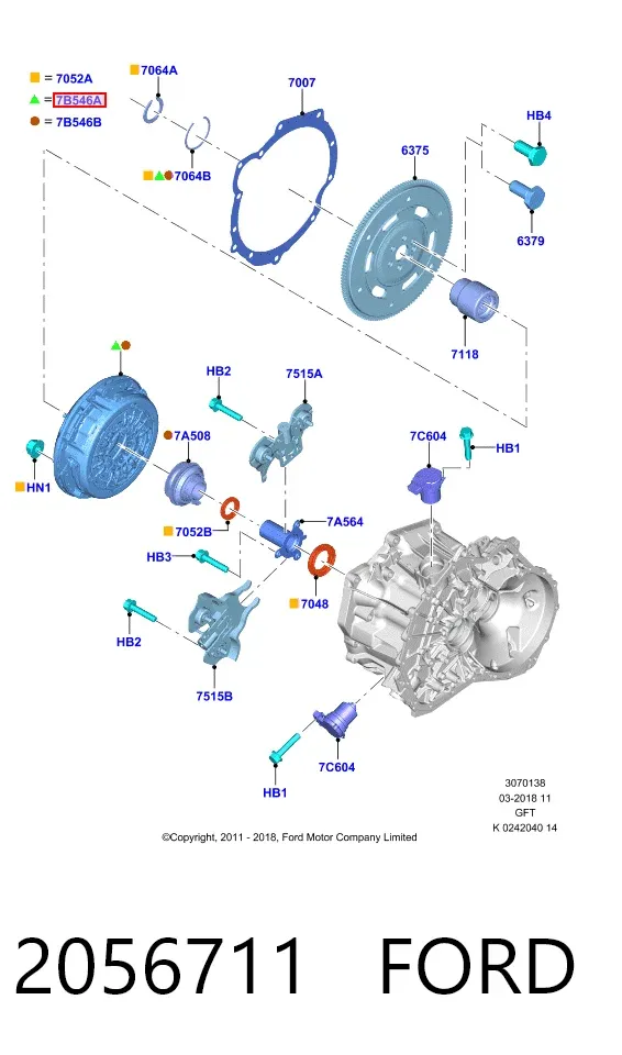 Embrague 2056711 Ford