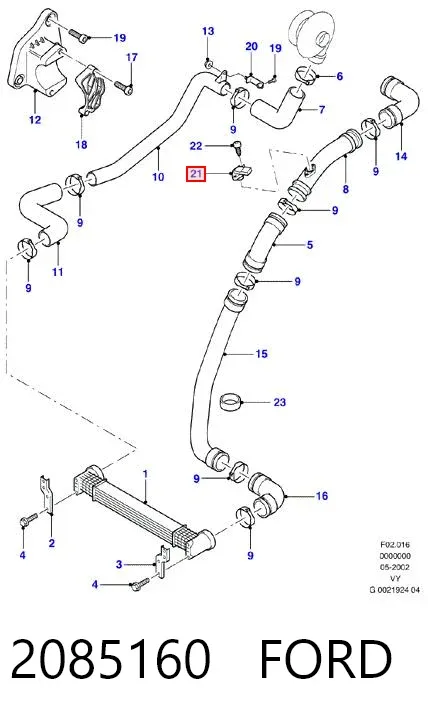 Sensor de presión de sobrealimentación 2085160 Ford