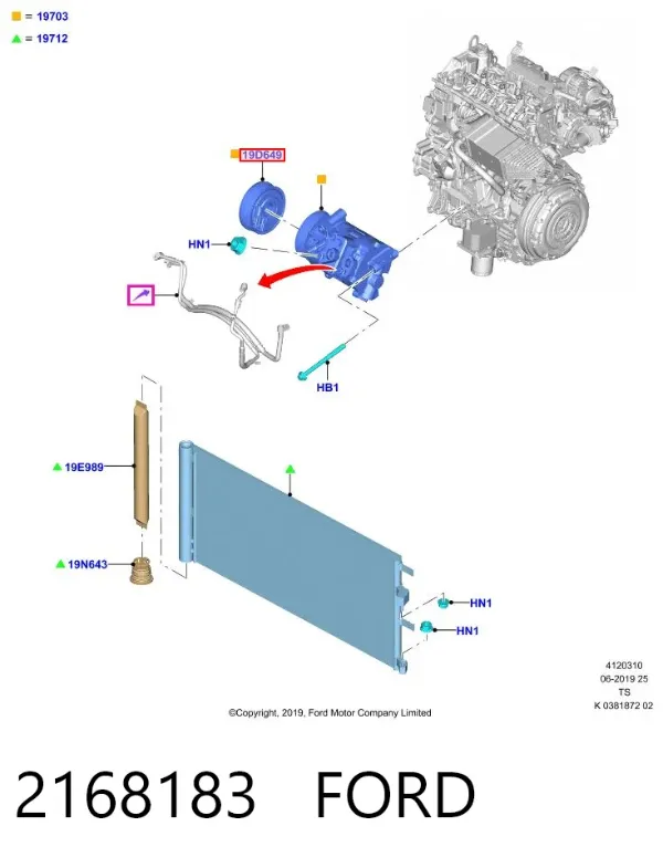 Acoplamiento magnético, compresor del aire acondicionado  2168183 Ford