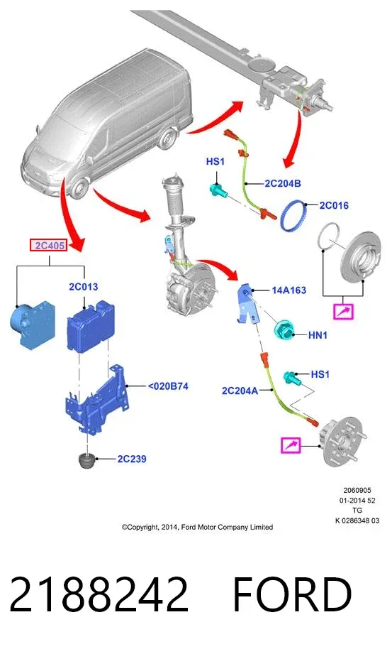 Módulo ABS 2188242 Ford