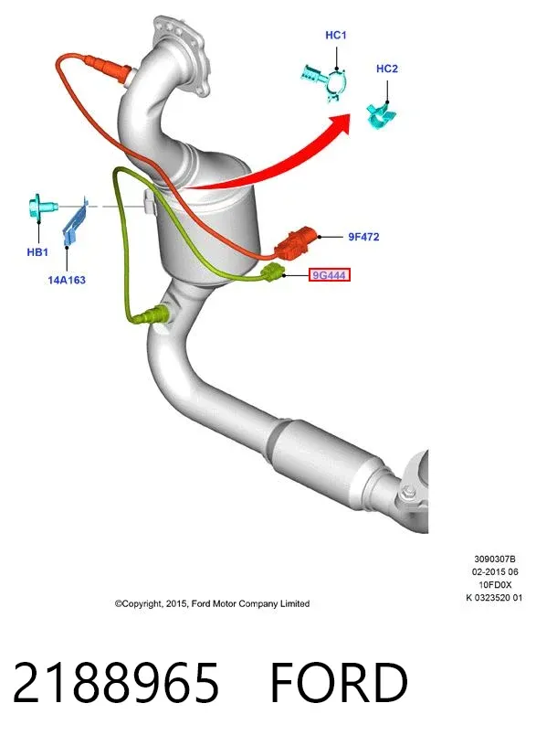 Sonda lambda 2188965 Ford
