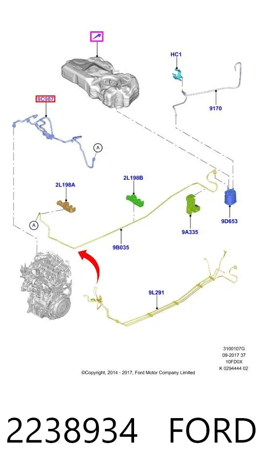 Valvula de purga del canister Ford Fiesta Mk6