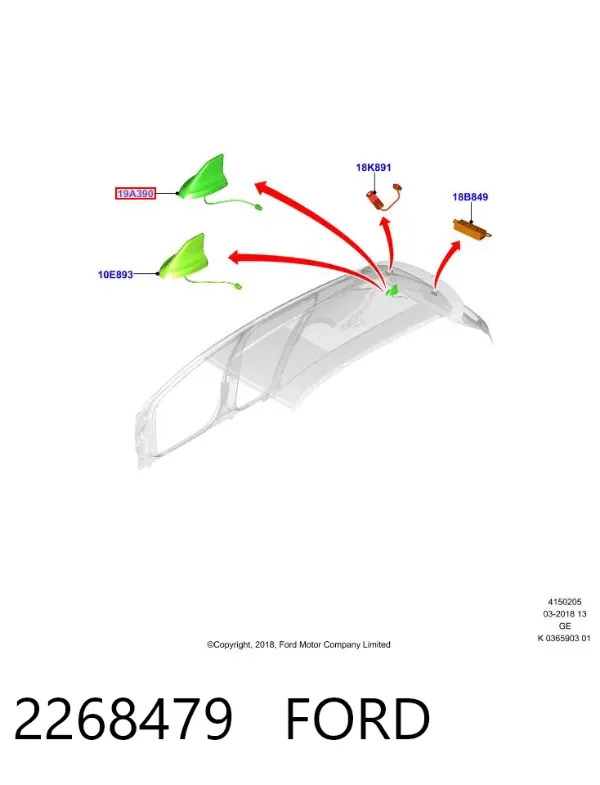Antena Ford Kuga III