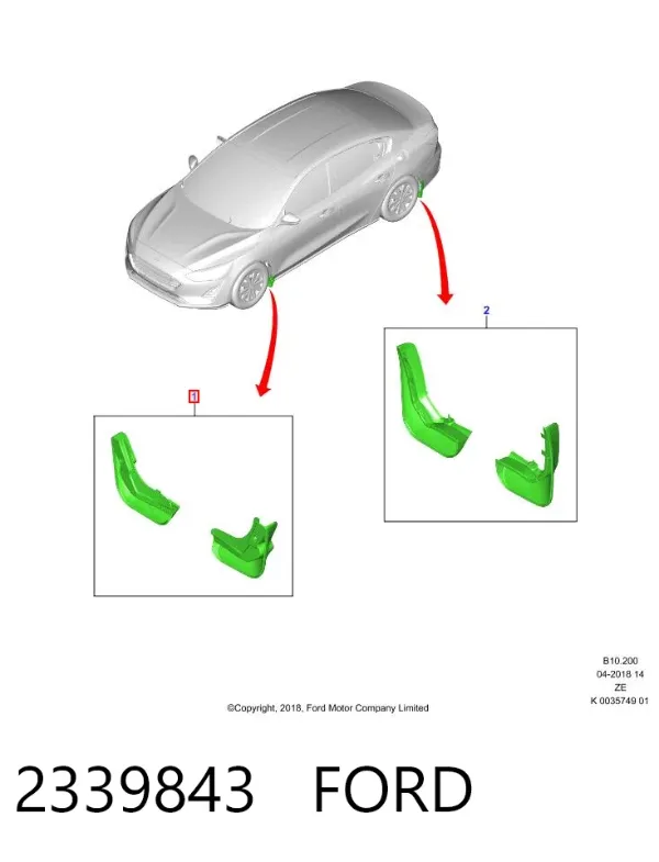 Guardabarros delanteros Ford Focus IV