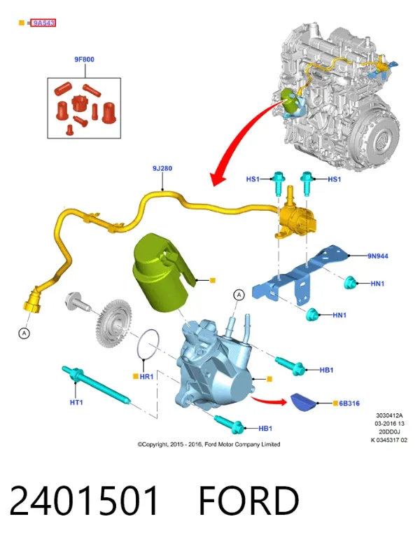 Bomba inyectora 2401501 Ford