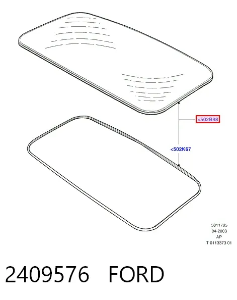 Tapa de techo corredizo 2409576 Ford