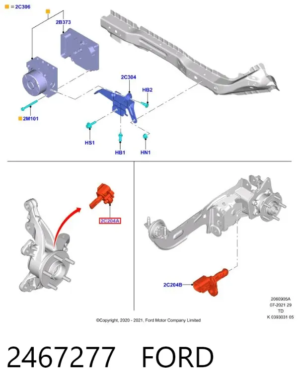 Sensor ABS Ford Kuga III