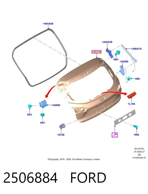 Puerta trasera Ford Focus IV