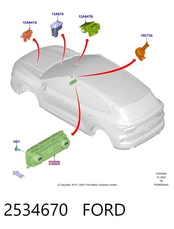 Unidad de control aire acondicionado Ford Kuga III