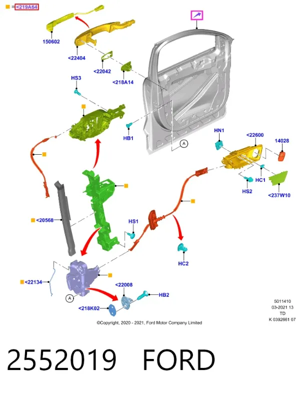 Cerradura Ford Kuga III