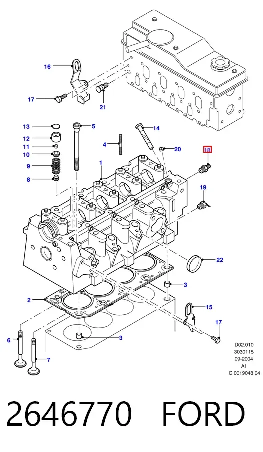 Sensor de presión de aceite 2646770 Ford