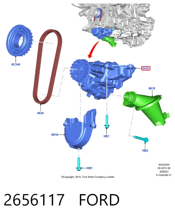 Bomba De Aceite 2656117 Ford